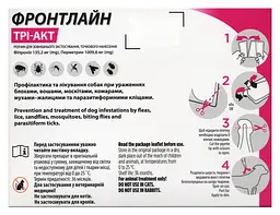 Краплі Boehringer Ingelheim Frontline Tri-Act від бліх та кліщів для собак 10-20 кг 2 мл 1 піпетка (159913-1) - мініатюра 2