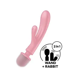 Вібратор Satisfyer Triple Lover 24 см рожевий - мініатюра 3