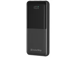 Зовнішній акумулятор (Power Bank) ColorWay 10000mAh Black (CW-PB100LPB3BK-PDD)