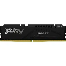 Модуль пам'яті для комп'ютера DDR5 16GB (2x8GB) 5600 MHz Beast Black Kingston Fury (ex.HyperX) (KF556C40BBK2-16) - мініатюра 1