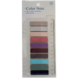 Закладка з лінійкою Bambi stick Notes 2 в 1 Р80-5 різнокольорові