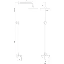 Душова система Topaz Capri TCA 15702-H43, Хром - мініатюра 5