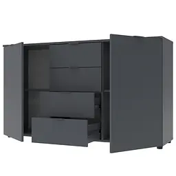Комод Doros Рон 5 Графіт 2 фасади 4 шухляди 140х38х81 (44900235) - мініатюра 4