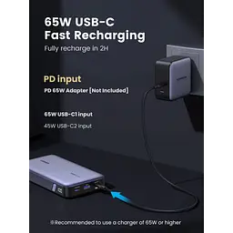 Зовнішній акумулятор UGREEN PB205 25000 мА·год 145 Вт Two-way PD 3.1 - 2 сторонній - мініатюра 5
