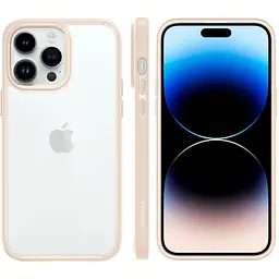 Оригінальний протиударний чохол Spigen Ultra Hybrid для iPhone 14 Pro Max Sand Beige ACS04819 прозорий - мініатюра 3