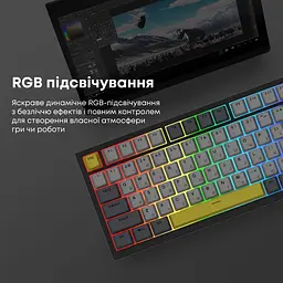 Клавіатура Ajazz AK820 Sea Salt Switch Black (AK820-SS-BGY) [163668] - мініатюра 14
