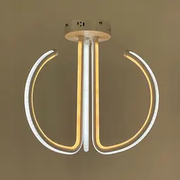 Стельова біла LED люстра на три завитки | Арт. 9979/3 | Line F - мініатюра 4
