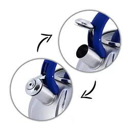 Чайник зі свистком Kamille KM-0671 3л синій - мініатюра 5