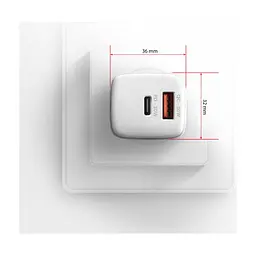 Зарядний пристрій AXAGON 1xUSB QC4.0 + 1xUSB-C PD30W PPS white (ACU-PQ30W) - мініатюра 9