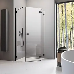 Душові двері Radaway Essenza Pro PTJ 57x200 ліва, безпечне скло, прозоре, чорна (10100000-54-01L) - мініатюра 4