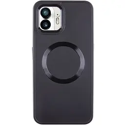 TPU чохол Bonbon Metal Style with MagSafe для Nothing Phone 2 Чорний / Black - мініатюра 2