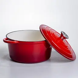 Каструля чавунна емальована 4 л, червоний Yongkang HP-FLG-1 RED - мініатюра 3