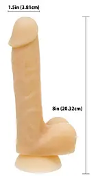 Фалоімітатор із пам'яттю форми, на присосці Addiction - DAVID 8″ Silicone Dong, віброкуля в подарунок - мініатюра 2