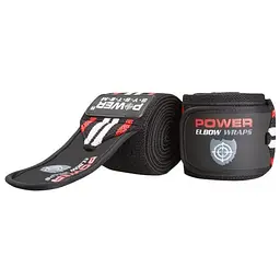 Бинти на лікоть PS-3600 Elbow Wraps Power System PS-3600_Red-Black, Red/Black (пара)