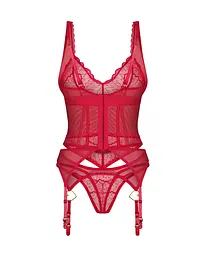 Еротичний комплект Obsessive Cupide Desir L/XL червоний - мініатюра 3