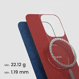 Карбоновий чохол Pitaka Tactile Woven Case PTK Classic Monogram Dark Blue для iPhone 16 Pro (KI1603PTK) - мініатюра 3