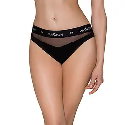 Трусики з прозорою вставкою Passion PS006 PANTIES black,, L