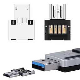 Адаптер Lapara компактний OTG USB 2.0 Female - USB-Micro Male для смартфонів/планшів. з підтрим. OTG