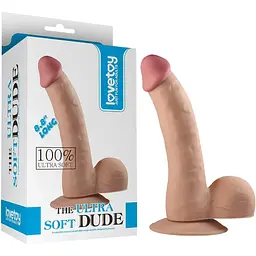 Вагінальний фалоімітатор Lovetoy The Ultra Soft Dude 20 см тілесний