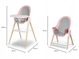 Стілець для годування 2в1 Lionelo Maya Pink - мініатюра 5