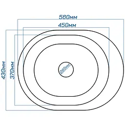 Мийка кухонна Valetti 61N гранітна 560х430 мм сіра - мініатюра 6