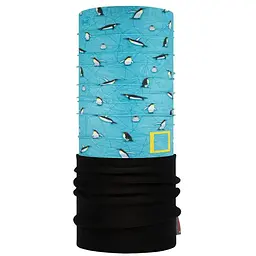 Шарф-труба дитячий (8-12) Buff Polar, Colding Blue Чорний-Бірюзовий
