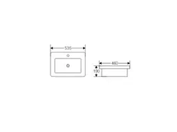 Умивальник Newarc Slim 53x46 білий 121053W, Білий - мініатюра 4