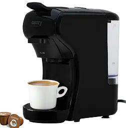 Капсульная кофемашина Camry CR 4414, 19 бар, 1450 Вт, черная, для капсул Nespresso, Dolce Gusto, Lavazza, компактная кофеварка