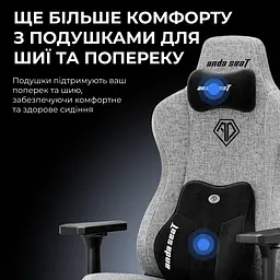 Ігрове крісло Anda Seat Kaiser 3E XL Bright Yellow Fabric (AD23YC-XL-09-Y-CF-Y01) - мініатюра 11