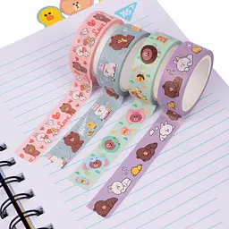 Декоративная лента бумажная самоклеящаяся Yes Line Friends 1.5 cм х 5 м 1 шт. в ассортименте (742880) - миниатюра 3