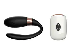 Вібратор для пар V-Vibe Black з пультом керування - мініатюра 8