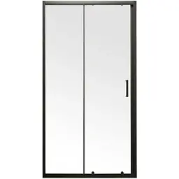 Двері в нішу Mixxus Premium Diverse SD01-100x185-TR Black прозоре скло 5 мм MI6876, універсальні, прозорий, чорний матовий