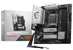 Материнська плата AM5 MSI B650M GAMING PLUS WIFI, B650, 4xDDR5, Int.Video (CPU), 4xSATA3, 2xM.2, 1xPCI-E 4.0 x16, 2xPCI-E 3.0 x1, ALC897, RTL8125BG, WiFi 6E, Bluetooth 5.3, 11xUSB3.2/4xUSB2.0, HDMI/DP, MicroATX