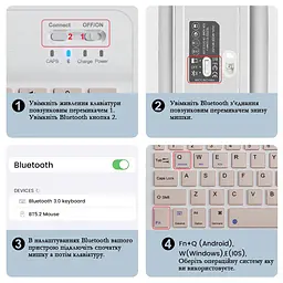 Бездротовий комплект Primo NB01 Bluetooth клавіатура і мишка Black - мініатюра 7