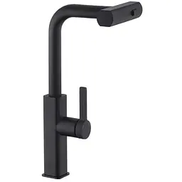 Змішувач для кухні з висувним виливом Mixxus Premium Hammer 014 Black MI6954 Чорний матовий