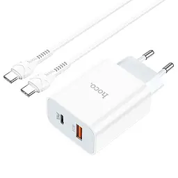 Мережевий зарядний пристрій HOCO N21 Topspeed PD30W QC3.0 Type-C to Type-C (33268-01_340) - мініатюра 7