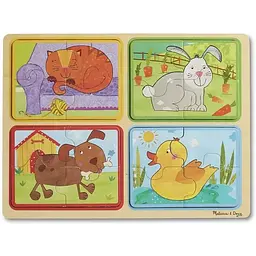 Пазли Melissa & Doug Грайливі друзі дерев'яні у футлярі (MD31364) - мініатюра 3