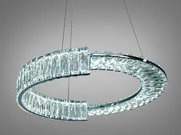 Підвісна LED люстра Diasha 561/500CH з кришталем, хром, 55 W, з пультом, освітлення 10-18 м2 - мініатюра 2