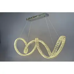 Люстра кришталева над столом Linisoln 7115/100 CH метал, кришталь, LED, 120Вт*2, висота 45-120 см, ширина 97*36 см