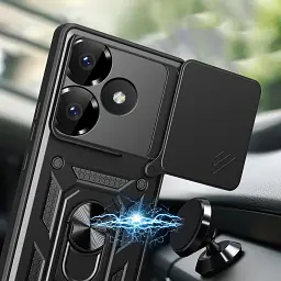 Чохол до мобільного телефона BeCover Military Poco F6 Black (712165) - мініатюра 3