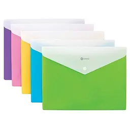 Папка-конверт А4 конверт на кнопці O35206 Optima, 2 відділи (4044572552064) МІКС