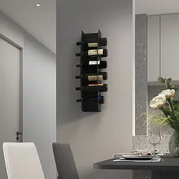 Полиця-тримач для вина Nice & Cozy WineLine на 6 пляшок чорна - мініатюра 2