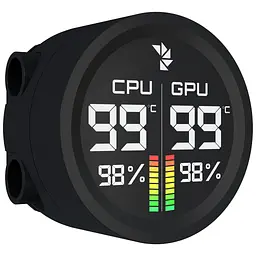 Система водяного охолодження AeroCool Abyss L240R Digi Black (ACLA-AD24117.11) - мініатюра 2