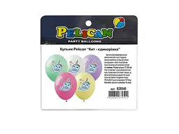 Кульки PELICAN 12 (30 см) Кит-єдиноріжка (10шт/уп) 1-стор.