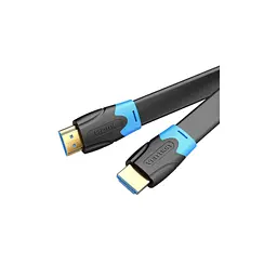 Кабель мультимедійний HDMI M to HDMI M 8.0m V2.0 4K60Hz PVC flat black Vention (AAKBK)