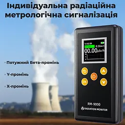 Дозиметр радіації RM-9000 портативний побутовий, кишеньковий лічильник Гейгера радіометр радіації - мініатюра 6