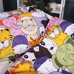 Простирадло MirSon Kids Time 17-0674 Rainbow Zoo бязь 150х200 см (2200010186109) - мініатюра 5
