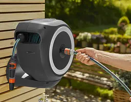 Котушка зі шлангом Gardena Roll-Up S Automatic настінна 15 м (18600-20) - мініатюра 8
