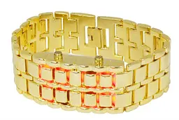 Годинник-браслет Iron Samurai Led Watch золотистий з червоними світлодіодами (IBW012YR) - мініатюра 4