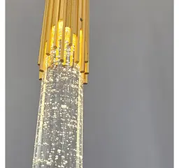 Золотий приліжковий світлодіодний підвіс Artlight 2353/1GD з прозорим склом та нейтральним світлом 3,5W - мініатюра 6